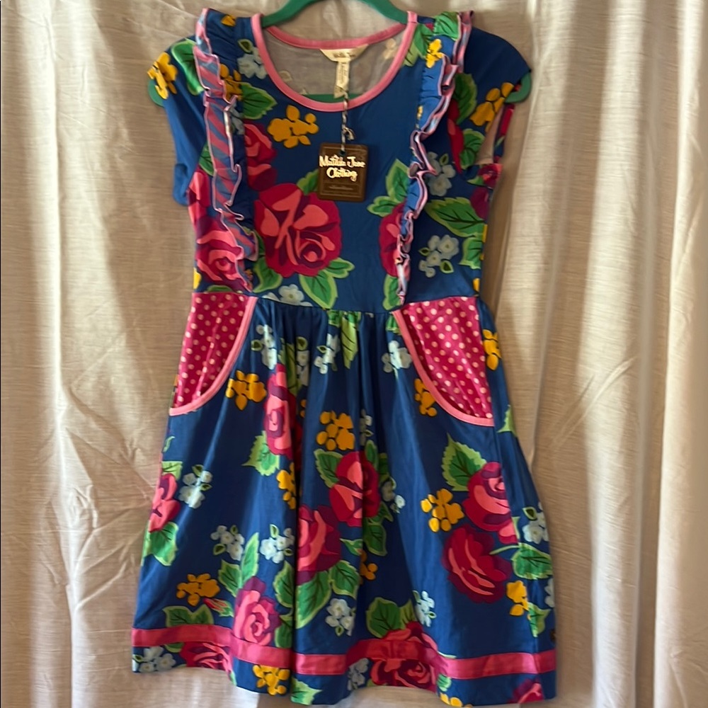 NWT Matilda Jane Spring Fever Colorful Floral Kids Dress
